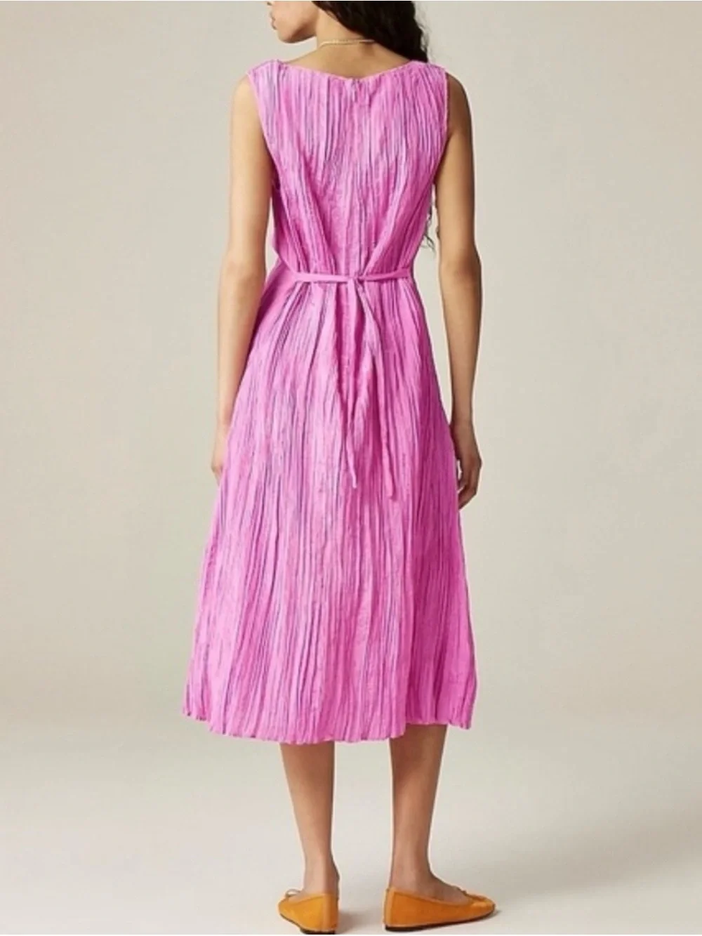 J Crew Sleeveless Pink/lilac Sheath Midi Dress